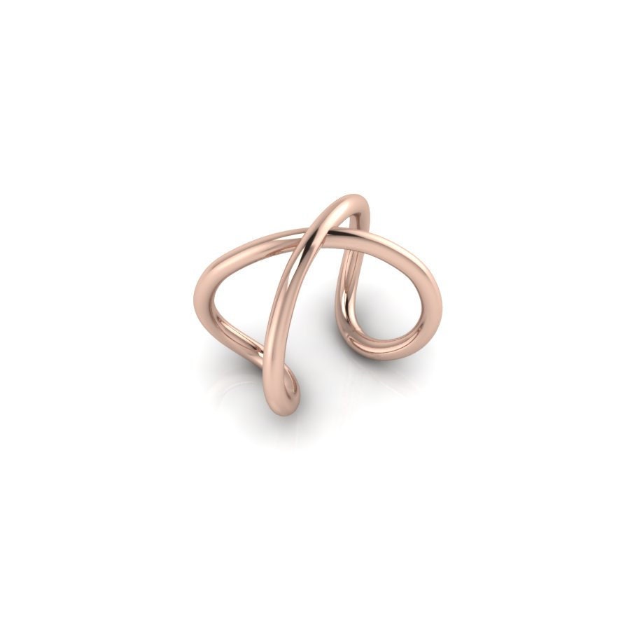 Rose Gold Crisscross Ohrmanschette Kein Piercing Ohrring Knorpel Draht Ohr Wickeln von ChicJoaillerie