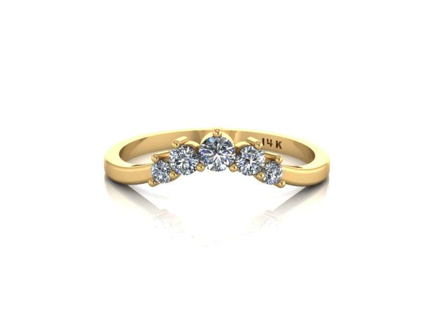 Saphir Gold Band Hochzeit Weiße Saphire Stapeln Cluster Ring Passende von ChicJoaillerie