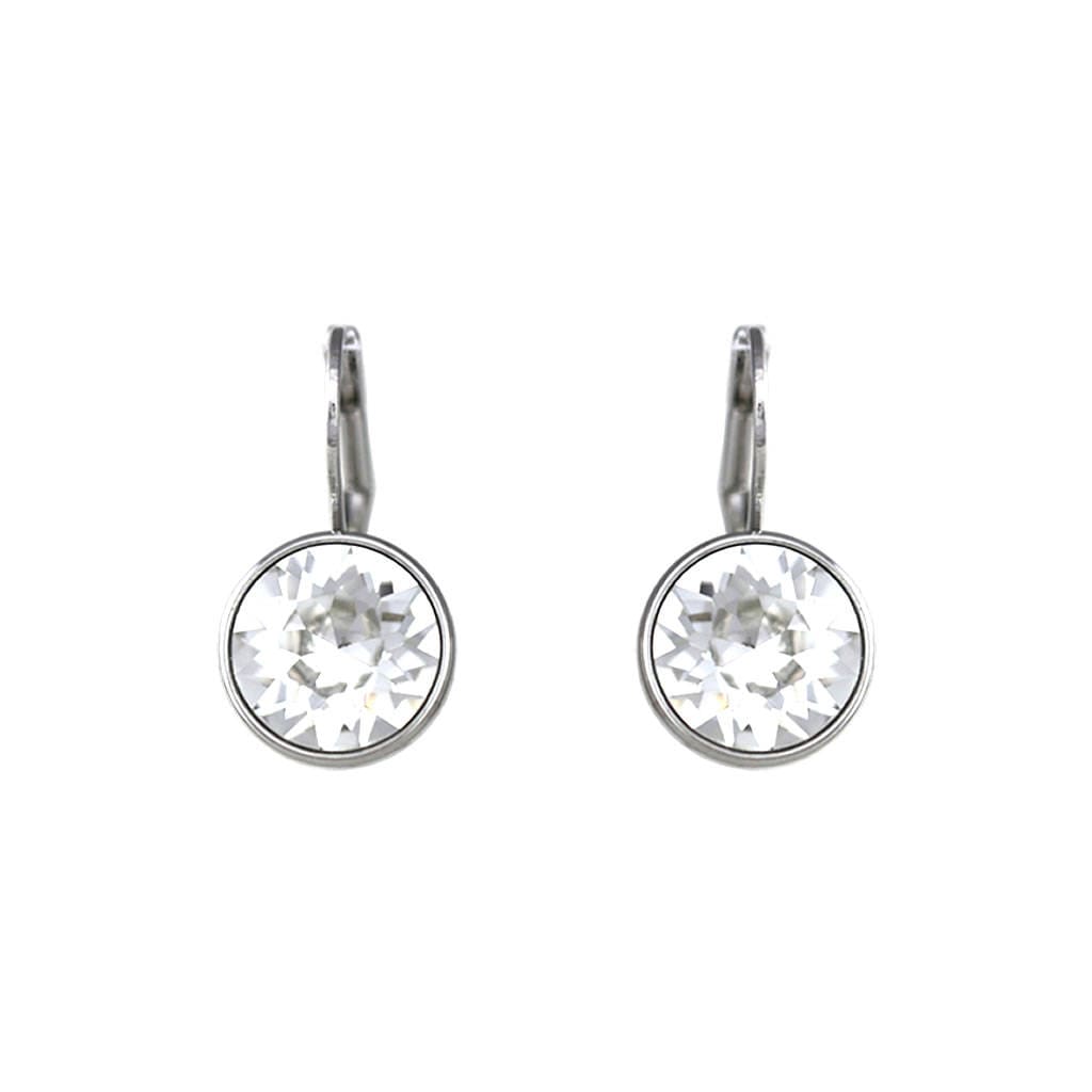 Brautjungfern, Brautjungfern Geschenke Bella Mini Runde Klare Kristall Ohrringe Mit Swarovski Kristallen von ChicJoyas