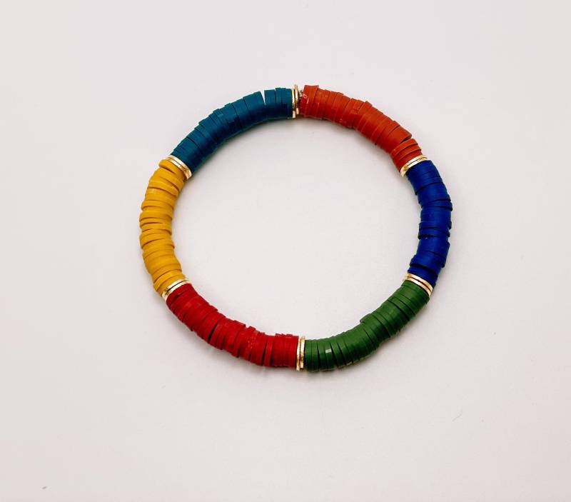 Herbst Farbblock Perlen Armband, Multicolor Neutral Perlen Thanksgiving Herbst von ChicMamaCreations