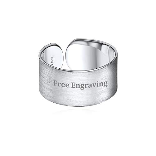 ChicSilver 10mm Breit gebürtest Band Ring Damen Schmuck Personalisierte Ringe Ideales Geschenke für Ihre Lieber von ChicSilver