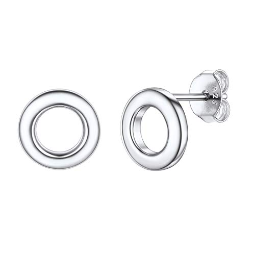 ChicSilver 925 Damen Ohrstecker Silber Kreis Ohrring mit Geschenkebox Paar Ohrstecker für Mama Süße Kreis Ohrstecker für Valenitnstag Geburtstag von ChicSilver