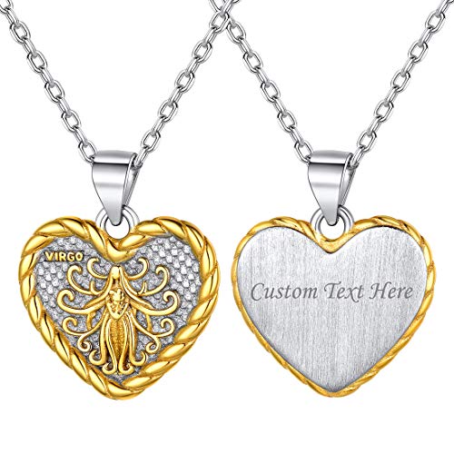 ChicSilver 925 Horoskop Kette Damen Sternzeichen Jungfrau Kette mit Gravur Geschenke für Kinder von ChicSilver