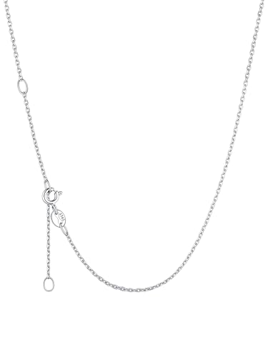 ChicSilver 925 Silber Kette für Damen Mädchen, Massiv Ankerkette 1.1mm, Sterling Silber Rolokette, 45cm lang Halskette mit Geschenkbox für Valentinstag Geburtstag von ChicSilver