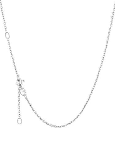ChicSilver 925 Silber Kette für Damen Mädchen, Massiv Ankerkette 1.5mm, Sterling Silber Rolokette, 45cm lang Halskette mit Geschenkbox für Valentinstag Geburtstag von ChicSilver
