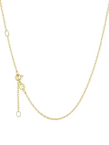 ChicSilver 925 Silber Kette für Damen Mädchen, Massiv Ankerkette 1.5mm Echtgold Rolokette 45cm lang Panzerkette mit Geschenkbox für Valentinstag Geburtstag von ChicSilver