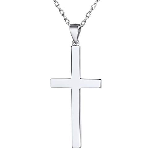 ChicSilver 925 Silber Kette mit Kreuz anhänger Herren Kreuzkette für Herren und Damen von ChicSilver