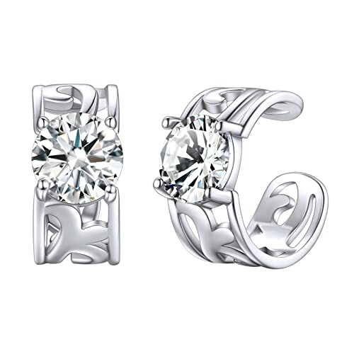 ChicSilver 925 Silber Ohrringe für Damen, Nicht Piercing Ohrclips ohne Ohrlöcher, Keltischer Knot Ohrringe mit Geschenkbox für Muttertag Geburtsstag von ChicSilver