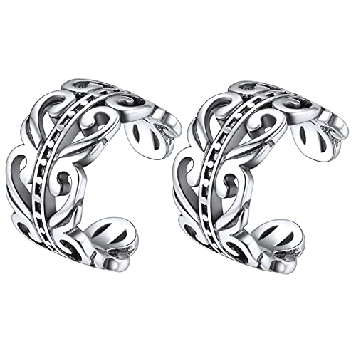 ChicSilver Damen verstellbarer Ohrclip 925 Silber Keltischer Knot Ohrklemme Nicht Piercing Celtic Knot Ohr Manschette mit Geschenkebox für Valentinstag Weihnachten von ChicSilver