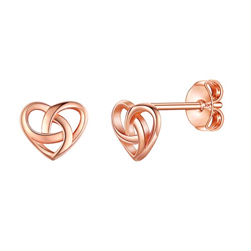 ChicSilver Damen ohrstecker rosegold Keltischer Knoten Freundschafts Ohrringe als Geschenke von ChicSilver