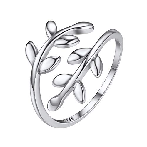 ChicSilver Damen Ring Blatt Ring aus 925 Silber Ring mit Geschenkebox für damen und mädchen von ChicSilver