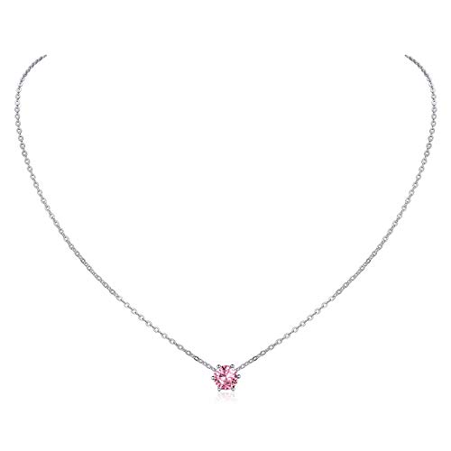 ChicSilver Damen Silberkette mit Rundeanhänger Kette mit Turmaline Geburssteine mit Geschenkebox für Weihnachten Geburtstag von ChicSilver