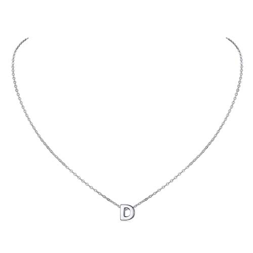ChicSilver Gold Buchstabekette Damen kürz Halskette mit buchstabeanhänger D mit Geschenkebox für Damen und Mädchen von ChicSilver