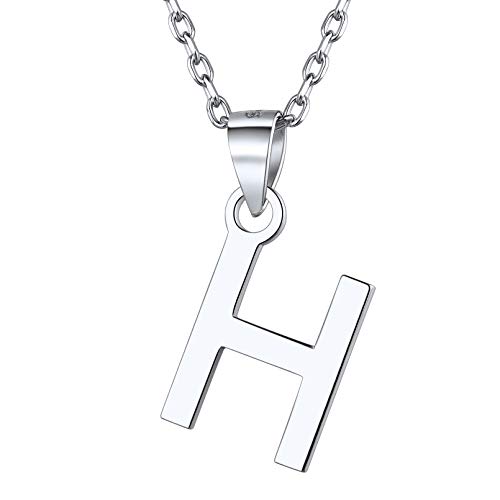 ChicSilver Initialen Kette Anhänger H Buchstabe Halskette mit Geschenkebox für Damen Frauen von ChicSilver