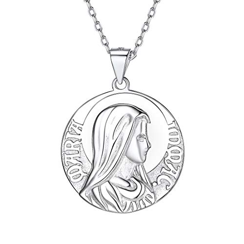 ChicSilver Jungfrau Maria Halskette aus 925er Sterling Silber Halskette mit Maria Anhänger für Damen und Mädchen… von ChicSilver