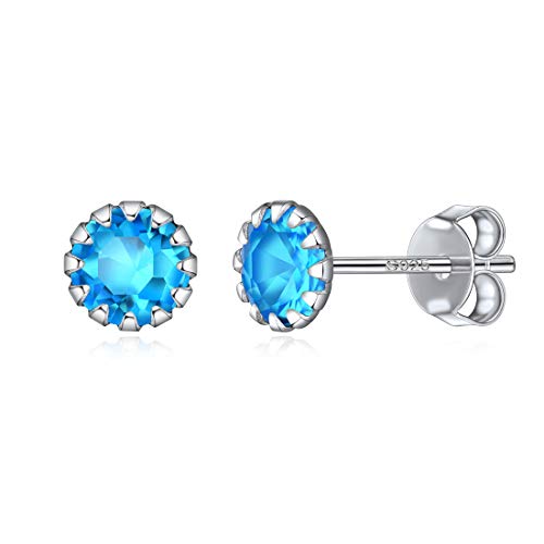 ChicSilver 925 mädchen Silber Birthstone Schmuck für Dezember Mädchen Ohrstecker mit blauen Tansanit Geburtstagsgeschenk von ChicSilver