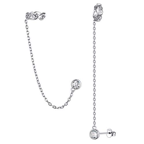 ChicSilver Keltischer Knoten Ohrstecker Mit Kette - Minimalistische Ohrringe für Valentinstag Und Muttertag von ChicSilver