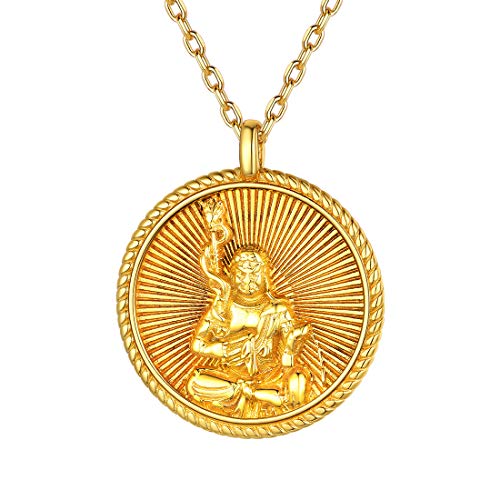 ChicSilver Personalisierter Buddha Talisman Medaillon Anhänger Damen Schutzpatron Acala Sanskrit Buddhas Anhänger für Mama Papa von ChicSilver