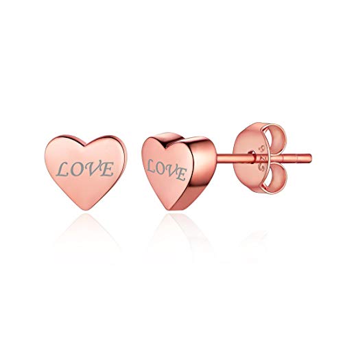 ChicSilver Rose Gold Herz Ohrstecker für Frauen Mädchen Zarte Herz Schmuck personalisierte Ohrstecker für Braut Brautjungfer Freundin ChicSilver Rose Gold Herz Ohrstecker für Frauen Mädchen Zarte Herz Schmuck personalisierte Ohrstecker für Braut Brautjungfer Freundin von ChicSilver