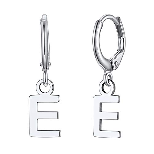 ChicSilver Silber Damen Buchstabe Ohrringe Creolen Hoop Ohrstecker mit Geschenkebox für Party von ChicSilver