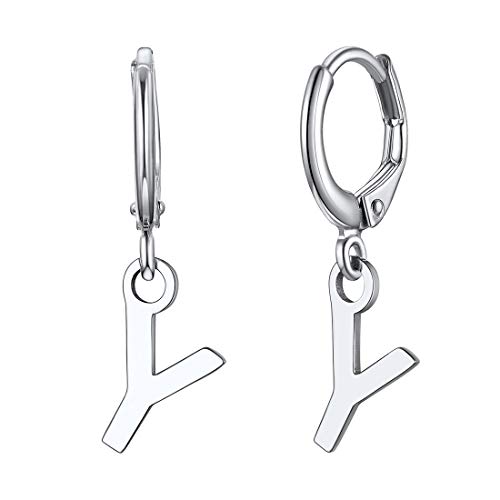 ChicSilver Silber Damen Buchstabe Y Ohrringe Creolen Hoop Ohrstecker mit Geschenkebox für Party von ChicSilver