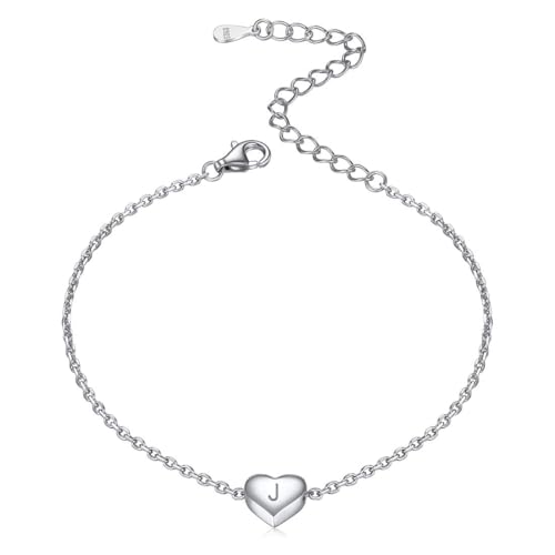 ChicSilver Silber herz Armskette Sommer Armschmuck Buchstabe J Armbänder mit Herz Anhänger 16cm ChicSilver Silber herz Armskette Sommer Armschmuck Buchstabe J Armbänder mit Herz Anhänger 16cm von ChicSilver