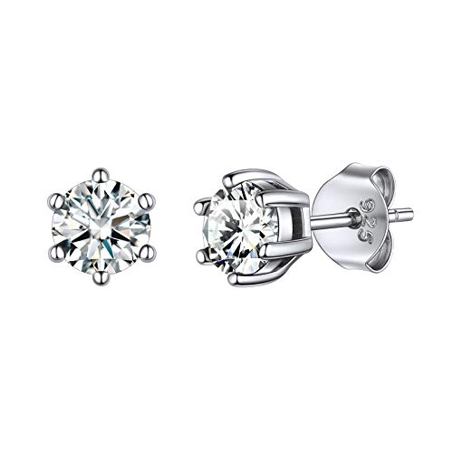 ChicSilver Silber Ohrstecker Damn Frauen Monatsstein April Diamant Ohrstecker für Jeden Tag Party von ChicSilver