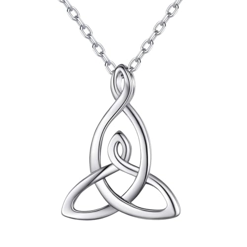 ChicSilver Silberkette mit Keltischer Knot Anhänger Mama und Tochter Knot Halskette für Muttertag Geburtstag Weihnachten von ChicSilver