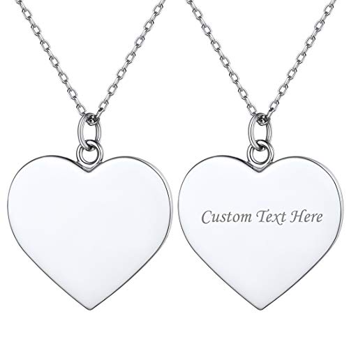 ChicSilver herzkette Damen Silber herzanhänger mit Namen Gravur personalisierte herzkette für Freundin Mama Tochter von ChicSilver