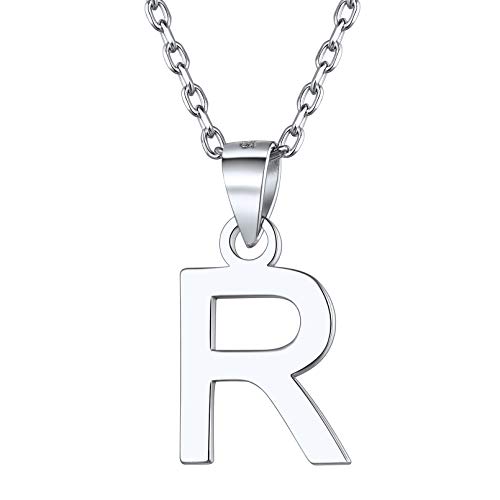 ChicSilver schöner Anhänger Buchstabe R Damen Silber Halskette mit Geschenkebox für Alltag Jeden Tag Party von ChicSilver