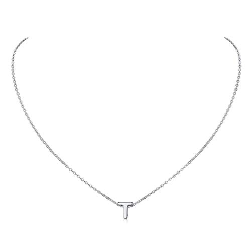 ChicSilver vergoldet Kette goldene Alphabet Kette hochwertige T Buchstabeketten Anfangsbuchstabe Anhänger Damen und Mädchen von ChicSilver