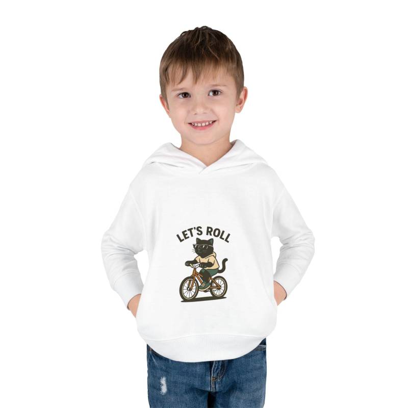 Kleinkind Pullover Fleece Hoodie, Kinder Kapuzen-Sweatshirt, Niedlicher "Let's Roll' Pullover, Tierliebhaber Oberbekleidung von ChicVelvet