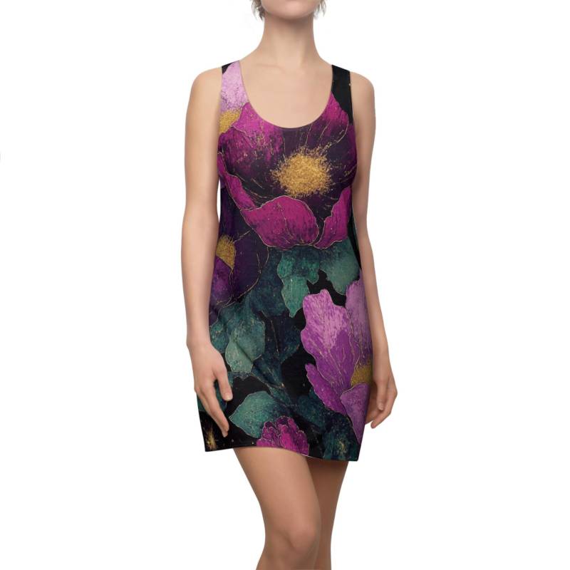 Racerback Kleid, Schmetterling Und Blumen Design, Damen Blumenkleid, Ärmelloses Sommerkleid, Gartenparty Frühlingsmode Kleid von ChicVelvet