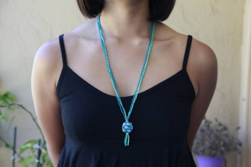 Aqua Perlen Quaste Halskette Aqua Perlen Quaste Halskette von ChicaDChic