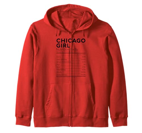 Chicago Girl Nährwertangaben, Lustiges Deep Dish für Frauen aus Illinois Kapuzenjacke Chicago Girl Nährwertangaben, Lustiges Deep Dish für Frauen aus Illinois Kapuzenjacke von Chicago Nutrition Facts