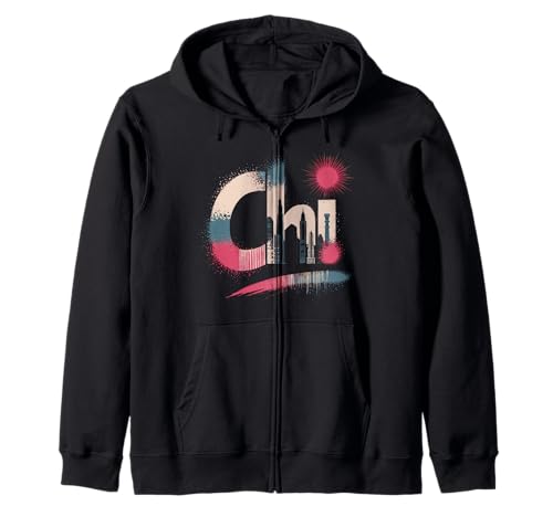 Chicago Tshirt Männer Frauen CG Illinois Il Vintage Retro Kapuzenjacke von Chicago Tshirt Männer Frauen Illinois Il Retro CG