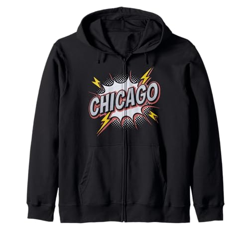 Chicago Tshirt Männer Frauen CG Illinois Il Vintage Retro Kapuzenjacke von Chicago Tshirt Männer Frauen Illinois Il Retro CG