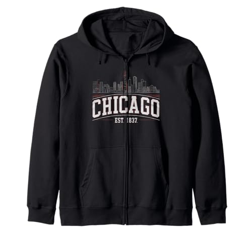 Chicago Tshirt Männer Frauen CG Illinois Il Vintage Retro Kapuzenjacke von Chicago Tshirt Männer Frauen Illinois Il Retro CG