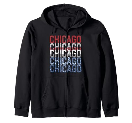 Chicago Tshirt Männer Frauen CG Illinois Il Vintage Retro Kapuzenjacke von Chicago Tshirt Männer Frauen Illinois Il Retro CG