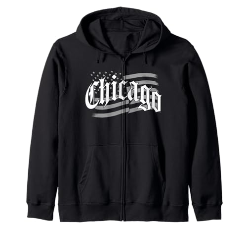 Chicago Tshirt Männer Frauen CG Illinois Il Vintage Retro Kapuzenjacke von Chicago Tshirt Männer Frauen Illinois Il Retro CG