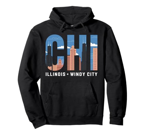 Chicago Tshirt Männer Frauen CG Illinois Il Vintage Retro Pullover Hoodie von Chicago Tshirt Männer Frauen Illinois Il Retro CG