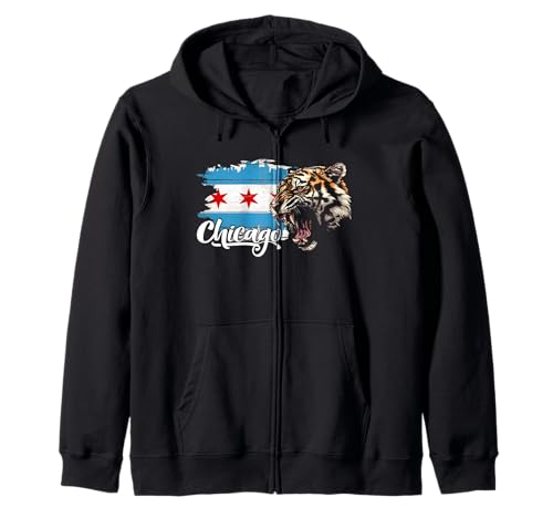 Chicago Flag T-Shirt, Chicago Maps, Chicago T-Shirts für Frauen Kapuzenjacke von Chicago tshirt, Vintage Chicago shirt for kids