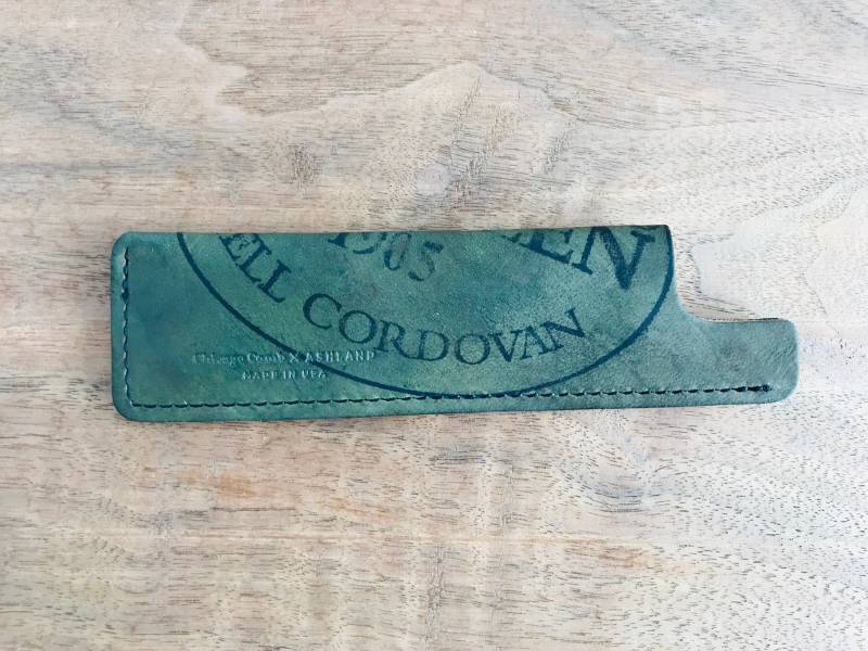 Scheide Aus Cordovan Leder. Olive Farbe. Hergestellt in Den Usa von Chicagocomb