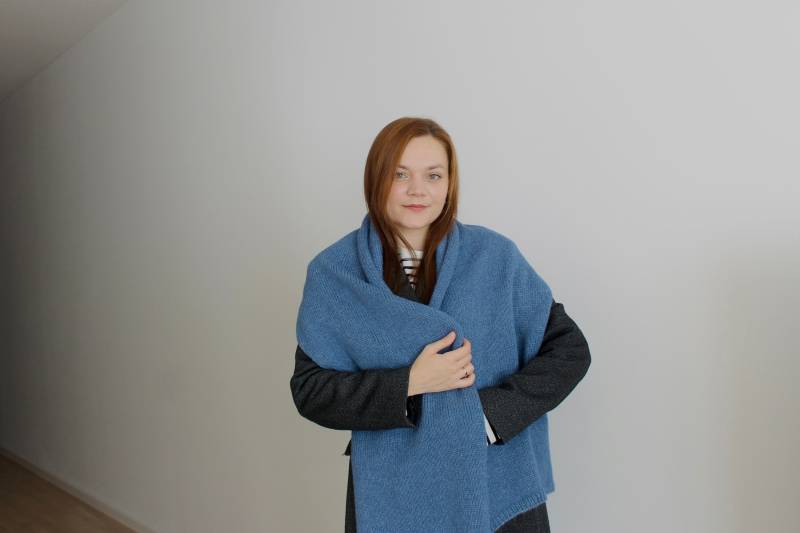 Alpaka Schal Gestrickt, Schal, Blau Winter Accessoires Alpaka Schal Gestrickt, Schal, Blau Winter Accessoires von ChicbutCozy