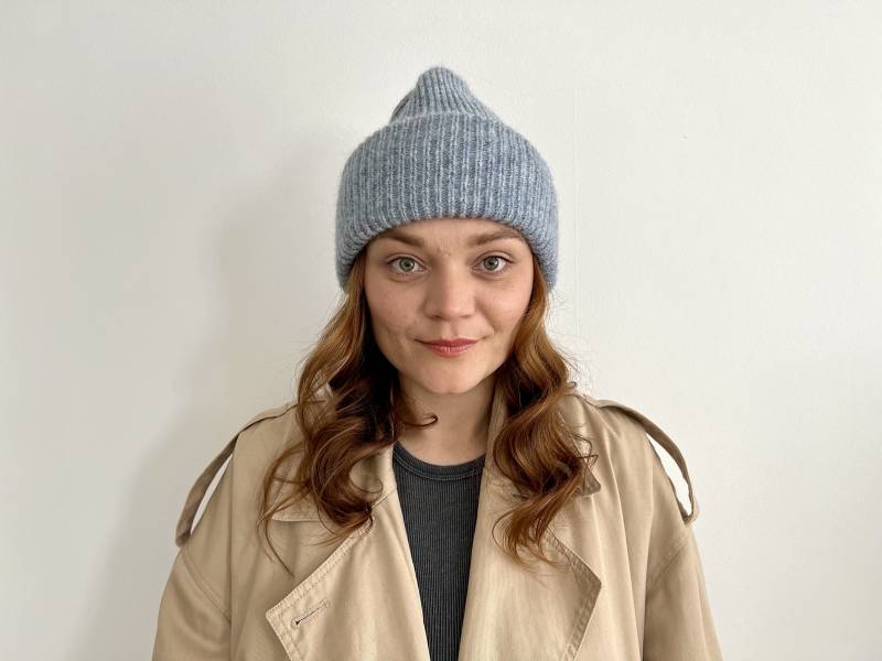 Basic Beanie, Hellblau Mütze, Gestrickte Wollmütze, Alpaka Mütze Basic Beanie, Hellblau Mütze, Gestrickte Wollmütze, Alpaka Mütze von ChicbutCozy