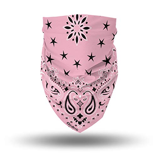 Chiccheria Brand Bandana aus Seide – Paisley Muster – 100% Seide | 65 x 65 cm | Made in Italy | Halstuch | Bekannt aus GQ (Rosa) von Chiccheria