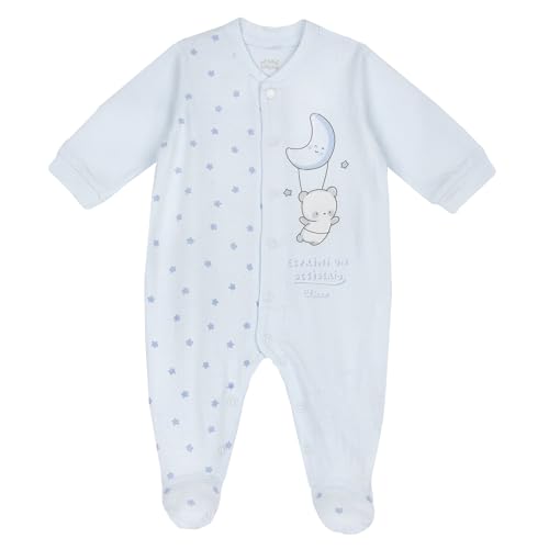 Chicco, Baby Strampler/Stramplerin, mit bequemer Frontöffnung mit Knöpfen, aus weicher Baumwolle, maschinenwaschbar, Babykleidung 0-24 Monate, Entworfen in Italien von Chicco