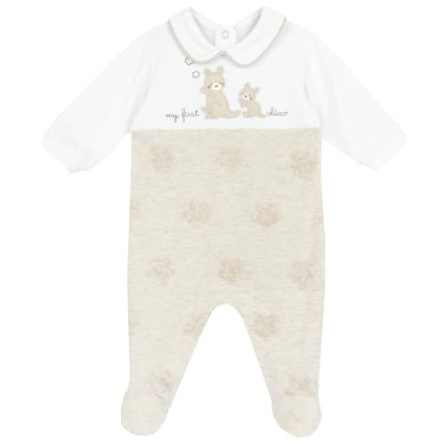 Chicco, Baby Strampler/Stramplerin, mit bequemer Knopfleiste, aus weicher Baumwolle, maschinenwaschbar, Babykleidung 0-24 Monate, Entworfen in Italien von Chicco