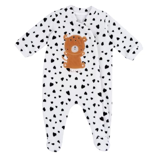 Chicco, Baby Strampler Mädchen, mit praktischer Frontöffnung mit Knöpfen, aus warmem und weichem Chenille, maschinenwaschbar, Babykleidung Mädchen 0-24 Monate, Neugeborenen Geschenk Idee von Chicco