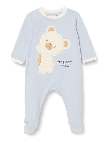 chico Baby - Jungen Overall mit Frontöffnung Bottone, Hellblau (2), 6M von Chicco